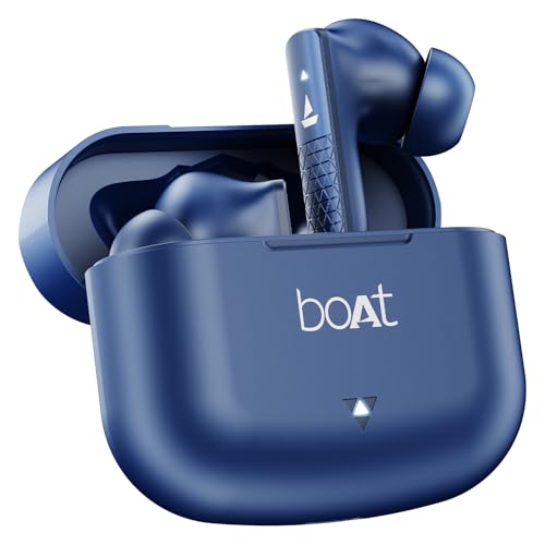 Boat Airdopes 91, 45Hrs Battery, 50Ms Low Latency, Enx Tech, Fast Charge, Ipx4, Iwp Tech, V5.3 Bluetooth Earbuds, Tws Ear Buds Wireless Earphones With Mic (Starry Blue)