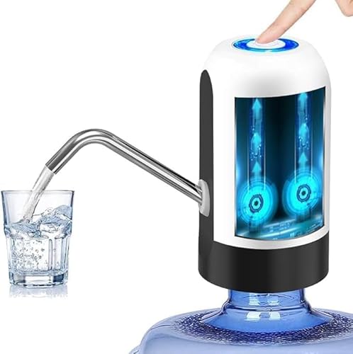 Elegance Living Abssilicon Electric Water Dispenser Pump With 1200 Mah Recharble 4 Watts Automatic Portable Water Dispenser For Home Office Can Tap Pump With Stainless Steel Tube