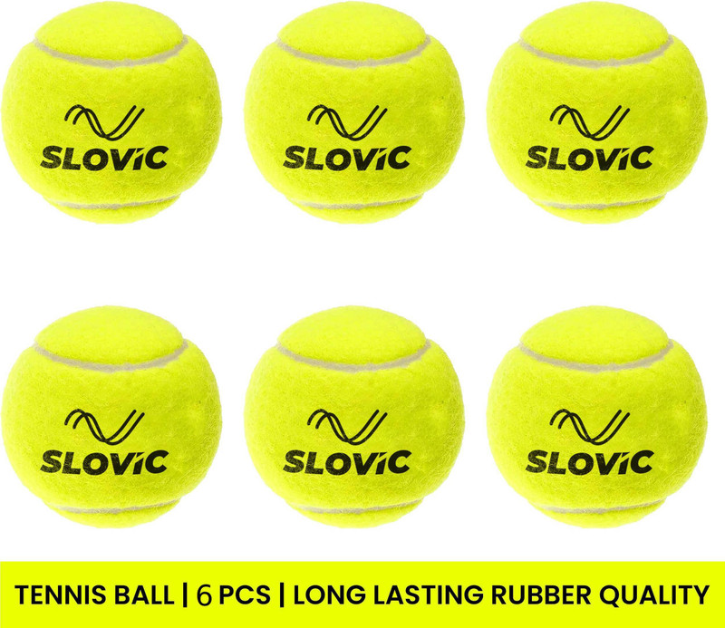 Slovic Cricket Tennis Balls | Durable Lightweight Balls For All Playing Conditions | Cricket Tennis Ball(Standard, Pack Of 6, Green)