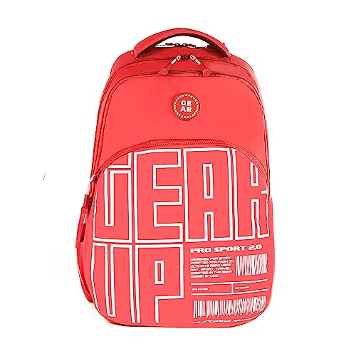 Gear Arise 40L Large Water Resistant School Bag With Sternum Strap/Casual Standard 4 Compartment Backpack/Daypack/College Bag For Boys/Girls/Men/Women (Pink)