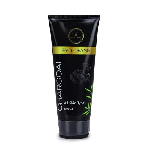 Stylluxe Deep Clean Charcoal Face Wash – Activated Charcoal, Vitamins & Cucumber Extract – Fights Acne & Blackheads – 100Ml