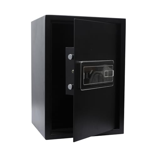 Bonkaso Safe Locker For Home, 51 Litres Locker Box For Money, Jewellery, Digital Electronic Safe Locker For Home & Office With Auto Lock Function, Anti Theft Alarm And Led Display, (Black)