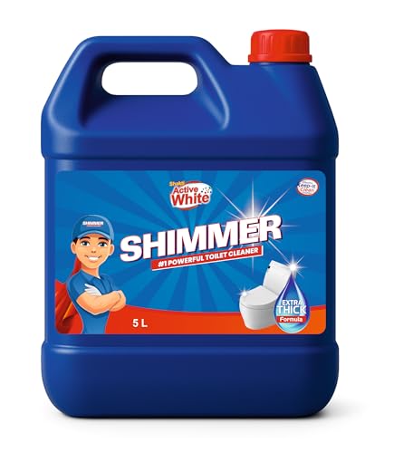 Shimmer Toilet Cleaner, 5L Mega Jar | Original Liquid Cleaner | Powerful Toilet Cleaner | All In One Purpose Cleaner | Home And Commercial Use