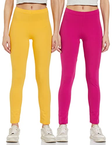 Amazon Brand – Symbol Women’S Straight Jogger (Sym-Aw22Wtr-806_Yellow & Magenta_M)
