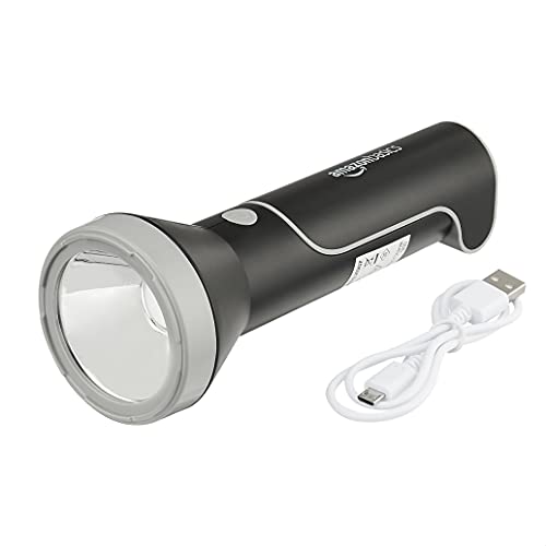 Amazonbasics 2 In 1 Rechargeable Torch And Table Light, Black