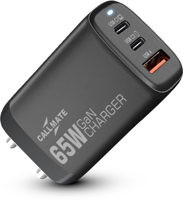 Callmate 65 W Gan Wall Charger For Mobile(Black)
