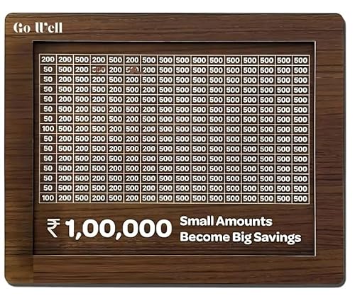 Power Of Arrow Chandan Wood Piggy Bank For Kids & Adults | Handcrafted Coin Box With Carved Design | Traditional Money Saver Box | Mini Wooden Bank With Numbers | Decorative Wooden Coin Bank