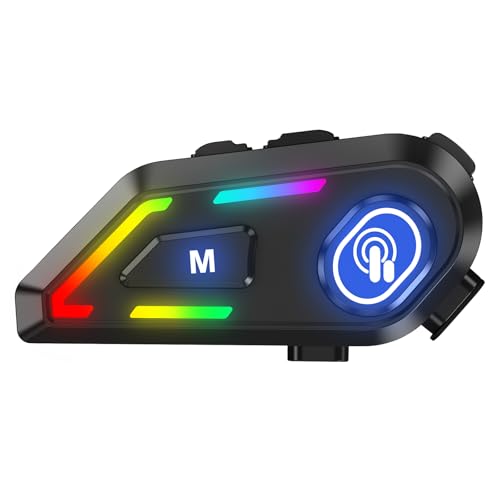 Edyell Motorcycle Helmet Bluetooth On Ear Headset, Connects To 2 Phones At The Same Time Using Music & Gps, Ip67 Waterproof, Supports Android & Ios, Compatible With All Helmets, Gift For Motorcycle