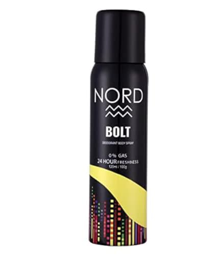 Nord Deodorant Body Spray For Men – Bolt 120 Ml (Pack Of 1)