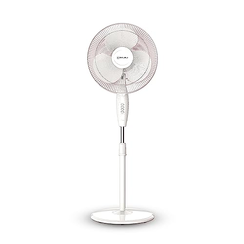 Bajaj Frore Neo 400 Mm Oscillating Pedestal Fan For Home | Aerodynamically Balanced Blades | 100% Copper Motor | High Air Delivery | 3-Speed Control | Rust Free | 2 Yrs Warranty 【White】