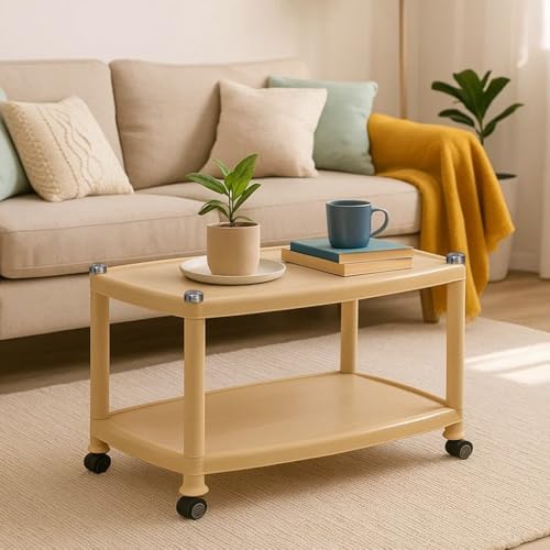Nilkamal Centbl5 Contemporary Center Trolley Coffee Table/Tea Table/Teapoy For Home/Living Room/Office & Outdoor