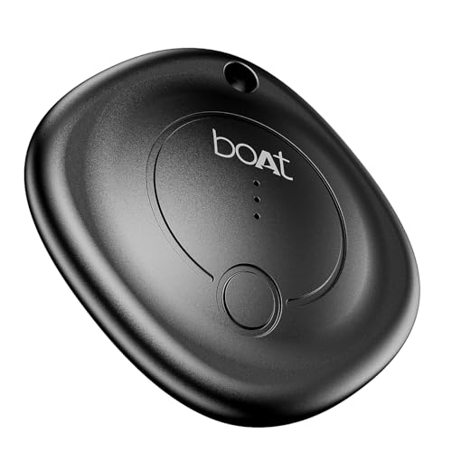 Boat Tag Bluetooth Item Finder For Android Devices, Google Find My Device App Support, 80Db Alarm, Additional Battery, 1 Year Battery (Black)