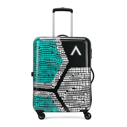 Aristocrat Bruce Check-In Trolley Bag 64Cm | Medium | Hard Luggage | Smooth 8-Wheel Suitcase | Secure Combination Lock With Sturdy Zipper | Full Fabric Convipack | 5-Year Warranty (Blue)