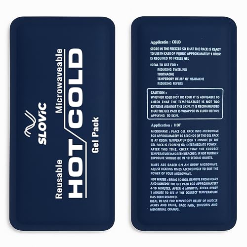 Slovic Reusable Hot & Cold Gel Pack For Pain Relief | Flexible Ice & Heat Pack For Injuries, Muscle Cramps, Swelling, Back & Joint Pain | Multipurpose Gel Pad For Therapy, First Aid & Travel Use
