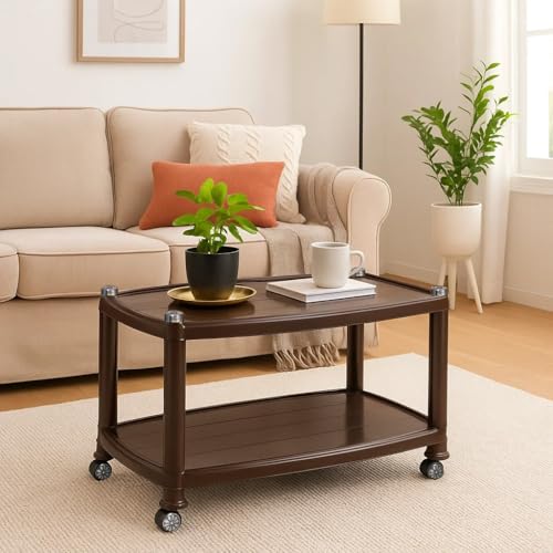 Nilkamal Centbl5 Plastic Contemporary Center Table (Weather Brown)