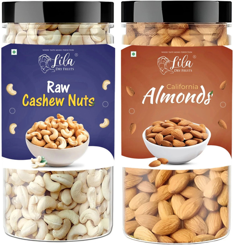 Lila Dry Fruits Dry Fruits Combo Pack Of Cashews Almond (200 G X 2) Almonds, Cashews(2 X 200 G)
