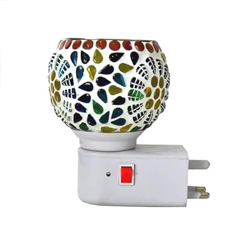 Nexttech Electric Kapoor Dani | 2-In-1 Night Lamp & Camphor/Aroma Diffuser |Incense Burner For Home Fragrance, Pooja, Relaxation & Meditation (Electric Kapoor Dani With Aroma Plate)