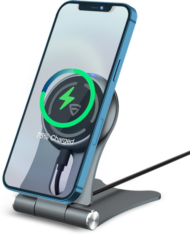 Raegr Rg10215 Magfix Arc M1320 15W Foldable Mag-Safe Compatible Wireless Charger, Magnetic Wireless Charging Pad Compatible With Mag-Safe Charging Pad