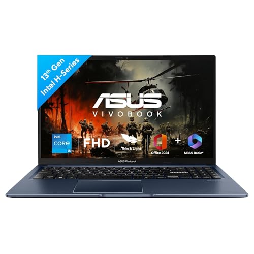 Asus Vivobook 15,Smartchoice,13Th Gen,Intel Core I5-13420H(Intel Uhd Igpu/16Gb Ram/512Gb Ssd/Fhd/15.6″/60Hz/Windows 11/M365 Basic (1Year)*/Office Home 2024/Quiet Blue/1.70 Kg) X1502Va-Bq836Ws