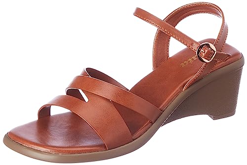 Bata Women’S Wedge Heel Sandal – Brown (7 Uk) (6614000)