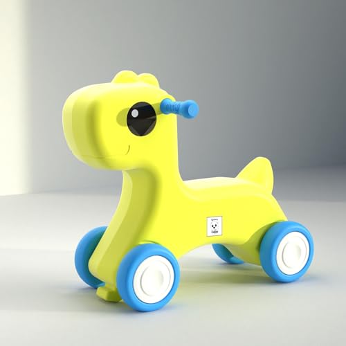 Lifelong Cuppy Horse Ride-On For Kids 1+ Years|Sturdy & Round Edges Push Ride|Safe & Durable|Load Capacity 35Kg|Indoor & Outdoor Play Toy Vehicle For Boys & Girls|Fun & Engaging Toddler, Off White