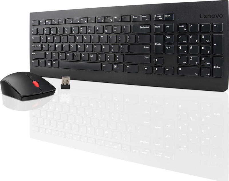 Lenovo Kb Mice_Bo Wireless Standard Laptop Keyboard Compatible With Desktop, Laptop, Mac Stand Support,Multimedia_Keys,Gx30L66303(Black)