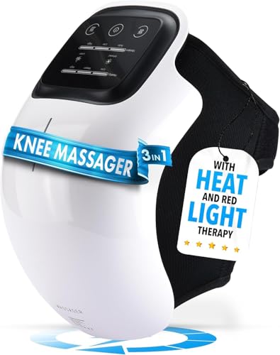 Sellastic Knee Massager Joint Pain Relief, 3 Adjustable Heat And Vibration For Arthritis, Elbow, Shoulder, Led Touch Screen, Red Light Physiotherapy Massage Machine For Joint Health & Mobility