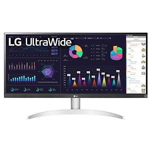 Lg Ultrawide 29 Inch (73 Cm) Ips Fhd, 2560X1080 Pixels, Color Calibrated, 100Hz, 7W X 2 Inbuilt Speaker, Usb-C, Display Port, Hdmi, White Color-29Wq600