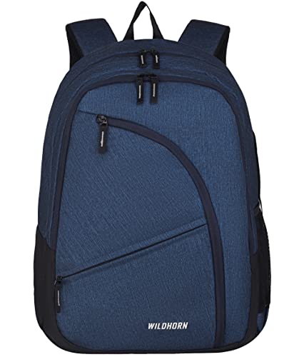 Wildhorn Laptop Backpack For Men, Extra Large 38L Travel Backpack With Multi Zip Compartment, Business College Bookbags Fit 15.5 Inch Laptop (Blue)