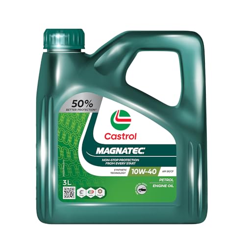Castrol Magnatec 3382513 10W-40 Api Sn Part-Synthetic Engine Oil For Petrol Cars (3 L)