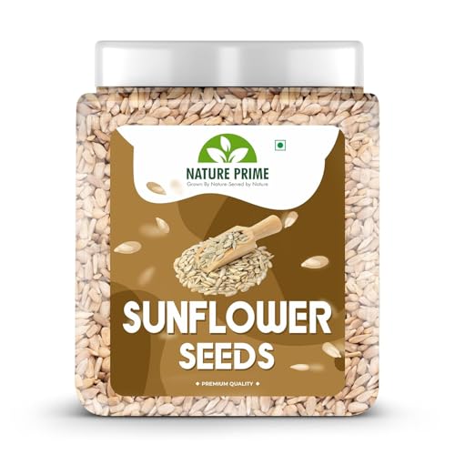 Nature Prime Premium Sunflower Seeds 1Kg | Raw, Natural & Protein-Rich Superfood | High In Fiber & Vitamin E | Healthy Snack & Topping