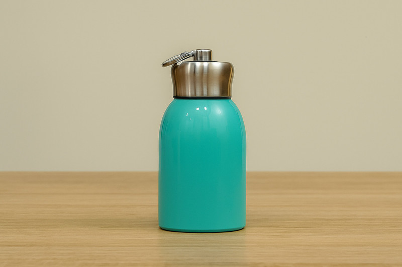 Iki Homes 300 Ml Steel Flask(Pack Of 1, Light Blue, Silver)