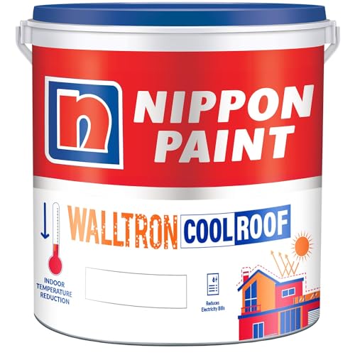 Nippon Paint Walltron – Summer Cool Roof | Solar Reflective Roof Coating | Heat Resistance Paint | High Sri (White, 20 Kg)