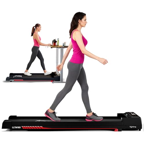 Lifelong Walking Pad Treadmill | 3 Hp Brushless Motor | 2-Level Manual Incline | Led Display | Foldable Design | Remote Control | 110 Kg Capacity | 8 Km/H Speed | Home Fitness Walking Machine Lltm183