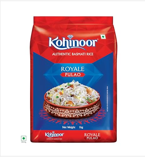 Kohinoor Pulao Basmati Rice, 1 Kg | Long-Grain Basmati (Cooked Grain Up To 18 Mm) | Aromatic & Flavorful Rice | Ideal For Pulao