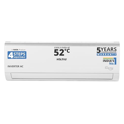 Voltas 1.4 Ton 3 Star, Inverter Split Ac (Copper, 4-In-1 Adjustable Mode, Anti-Dust Filter, 173V Cae, White)