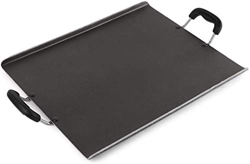 Cello Non Stick Square Patri Tawa Aluminium Hammertone | Sturdy Handles & Gas Stove Base Multi-Purpose Tava | Dosa,Roti,Chapati Tawa | Black
