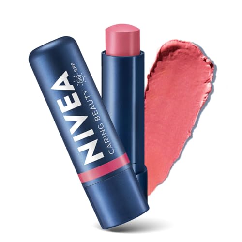 Nivea Lip Caring Beauty Rose Lip Balm | Lip & Cheek Tint With Spf 30