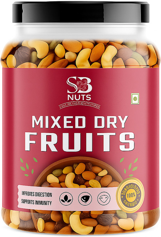 Sb Nuts Mixed Dry Fruits Almond,Cashew,Kishmish,Apricot,Amla,Pumpkin & Many More. Assorted Seeds & Nuts(1 X 900 G)