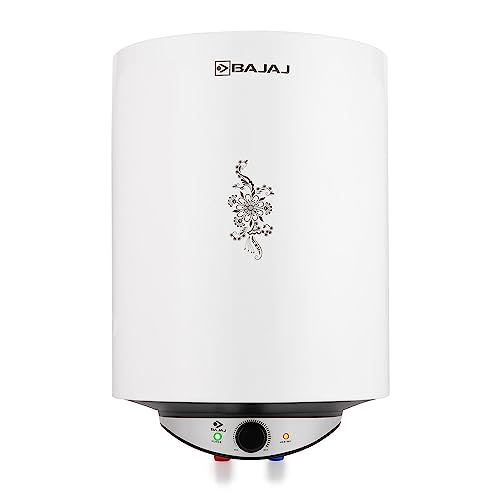 Bajaj Edrea 25 Litre Star Rated Storage Wall Mount Water Heater For Home | Polymer Coated Tank | Multiple Safety | Suitable For Highrise | Child Safety Mode | 2-Yr Product Warranty 【White】