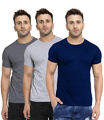 Scott International Men’S Regular Fit T-Shirt | Men’S T-Shirt | Tees For Man | Pack Of 3 Tshirts | Tshirt For Men Stylish | Round Neck Tshirts Multicolour