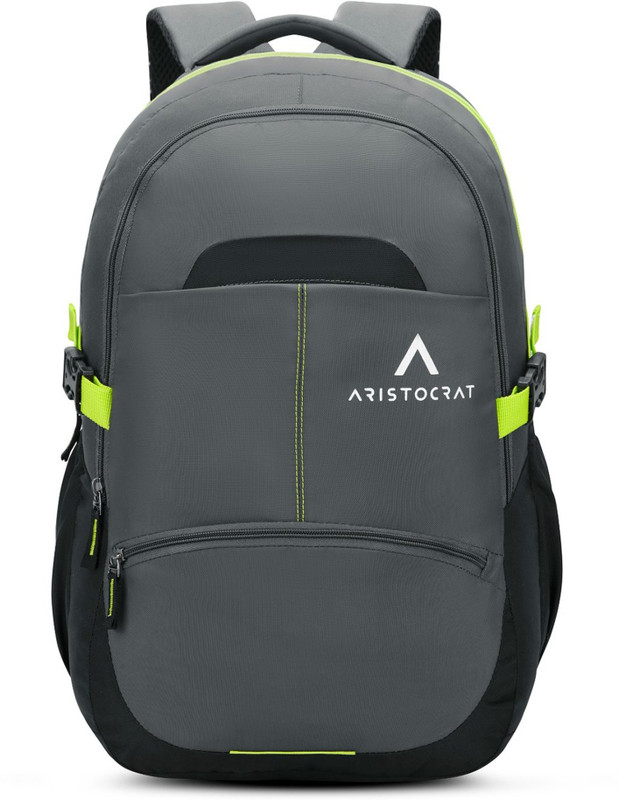 Aristocrat Charge With Multiple Utility Pockets & Rain Cover 32 L Laptop Backpack(Grey)