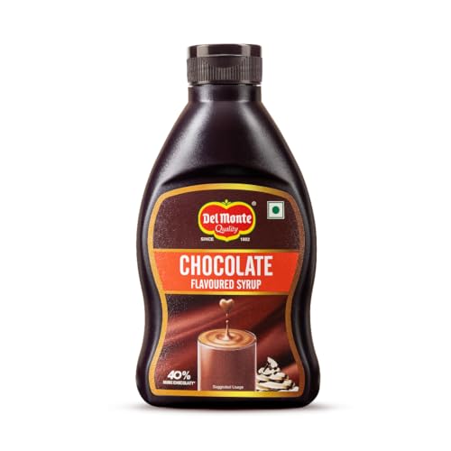 Del Monte Chocolate Flavoured Syrup | 1.2Kg Bottle | 40% More Cocoa| Rich Chocolate Flavour, Thick Texture | Perfect For Milkshake, Topping On Pancakes, Waffles And Ice Cream