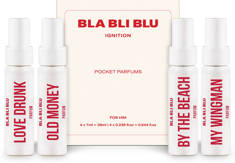 Bla Bli Blu Ignition Pocket Parfum Trial Set For Men|4X7Ml|Woody & Spicy Notes|Long Lasting Perfume  –  28 Ml(For Men)