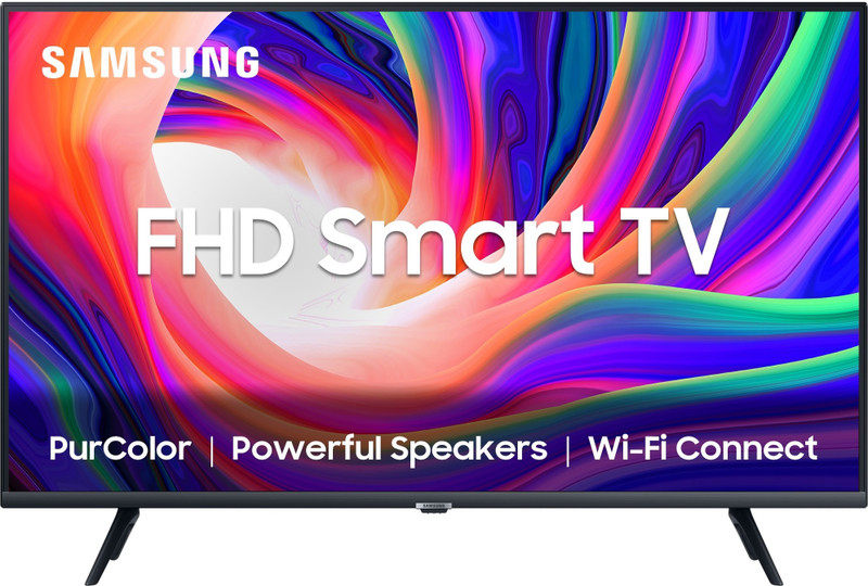 Samsung 108 Cm (43 Inch) Full Hd Led Smart Tizen Tv With Hdr | Purcolor | Dolby Digital Plus | Hyper Real Picture Engine | Triple Protection | Smartthings App Support | Tv Key | Connect Share(Hdd) | Connectshare(Usb 2.0)(Ua43T5450Akxxl)