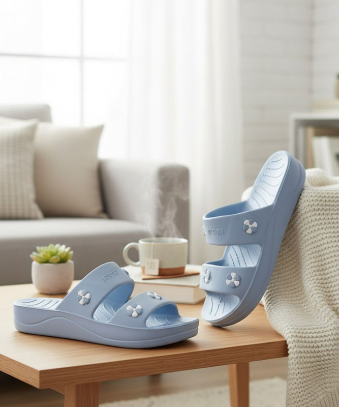 Lehar Women Soft And Comfortable Orthopedic Pain Relief Slippers(Blue , 7)