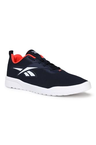 Reebok Men Synthetic/Textile Fusion Lux 2.0 M Walking Shoes Vector Navy/White/Orange Flare Uk-6
