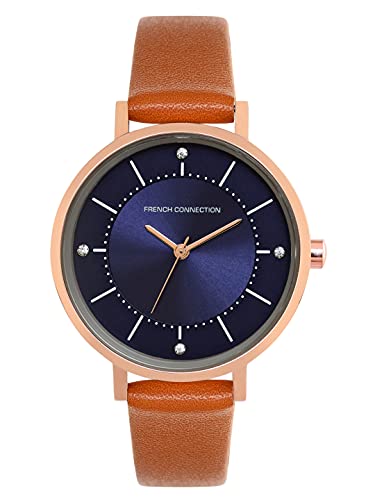 French Connection Leather Analog Blue Dial Women’S Watch-Fcn00010E