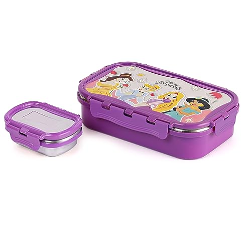Cello Thermo Click Toons Big | 100% Food Grade | Leak Proof & Break Resistant | 2 Containers Lunch Box, 1024 Ml, Violet