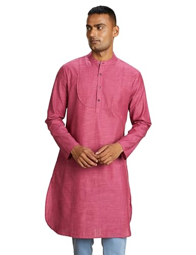 Amazon Brand – Symbol Men’S Kurtas (Sy-A22-Mna-Etk-14_Pink / White_M)